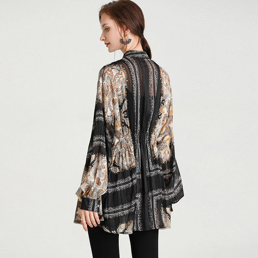 Blusa Satinada Estilo Occidental Reductora de Cintura para Mujer - Image 13