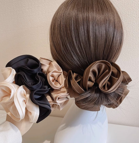 Accesorio para Cabello Retro Francés en Madera - Peineta Grande con Satén
