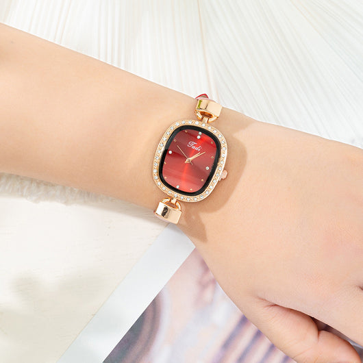 Reloj de Pulsera para Mujer con Brazalete de Diamantes - Conjunto de 2 Piezas - Image 28
