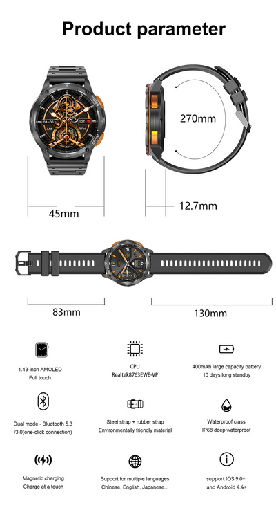Reloj Inteligente AK59 Resistente al Agua para Hombre - Image 14