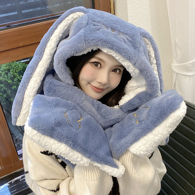 Gorro y Bufanda 2 en 1 con Orejas Largas y Forro Polar Cálido - Image 16