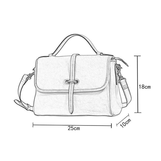Bolsa Mensajera Vintage de Cuero Genuino Primera Capa con Diseño Esqueleto - Image 6
