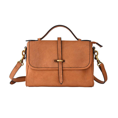 Bolsa Mensajera Vintage de Cuero Genuino Primera Capa con Diseño Esqueleto - Image 8