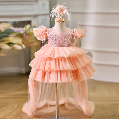 Vestido Infantil de Moda con Volantes Elegantes - Image 11