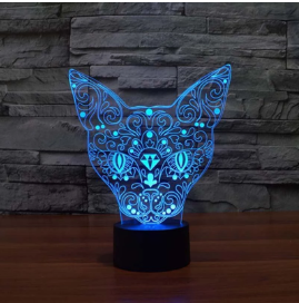 Lámpara Nocturna LED 3D Gato Multicolor con Cambio de Colores - Image 4