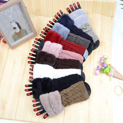 Guantes Tejidos Medio Dedo Torchidos Color Sólido para Mujer - Image 11