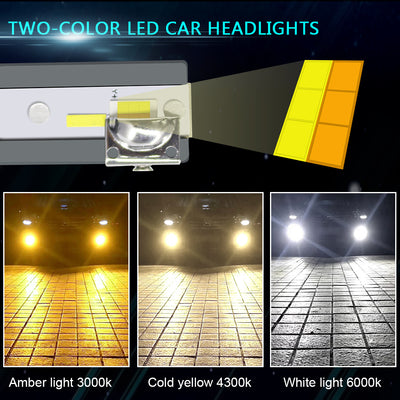 Faros LED Tricolor Ultra Brillantes para Auto - Luz Cercana y Lejana Mejorada - Image 10
