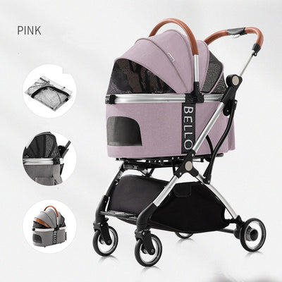 Carrito Plegable para Pasear Perros - Cochecito Teddy de 4 Ruedas Universal - Image 11
