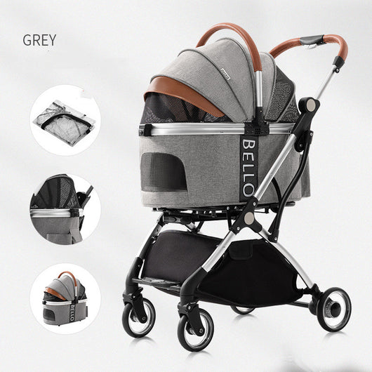 Carrito Plegable para Pasear Perros - Cochecito Teddy de 4 Ruedas Universal - Image 12