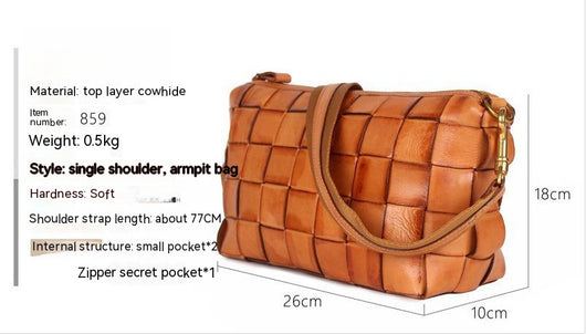 Bolso Artesanal Tejido a Mano con Cuero Curtido Vegetal - Image 15