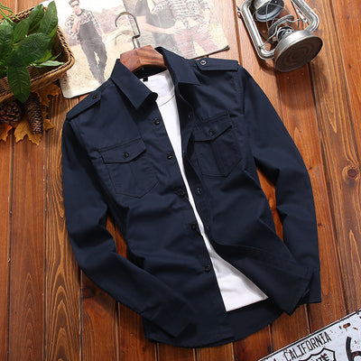 Camisa Casual de Algodón Puro Talla Grande para Hombre - Image 16
