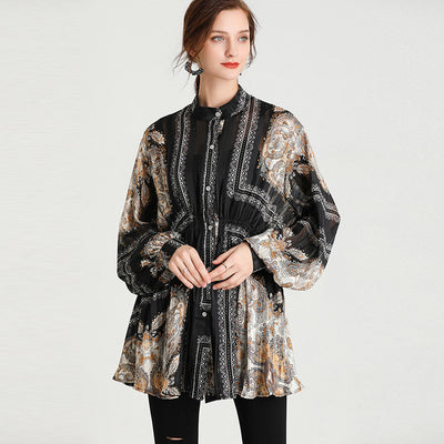 Blusa Satinada Estilo Occidental Reductora de Cintura para Mujer - Image 18