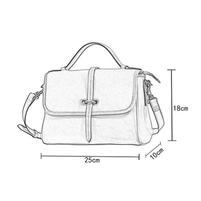 Bolsa Mensajera Vintage de Cuero Genuino Primera Capa con Diseño Esqueleto - Image 11