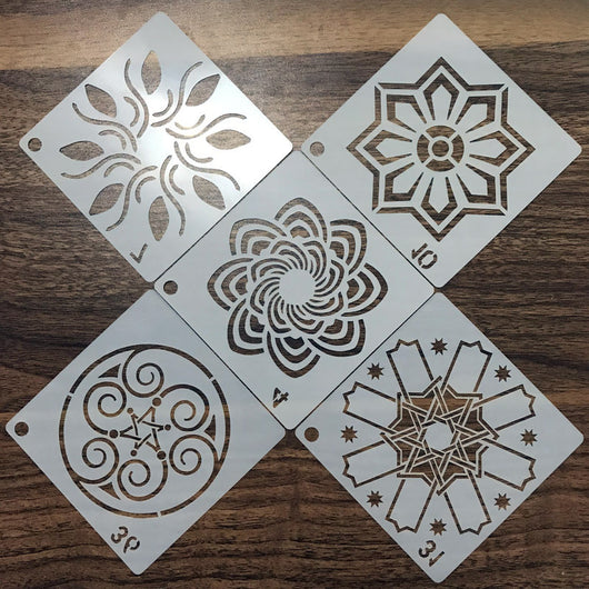 Plantilla de Pintura Mandala 36 Diseños - Estarcido Hueco para Pintura en Spray - Image 17