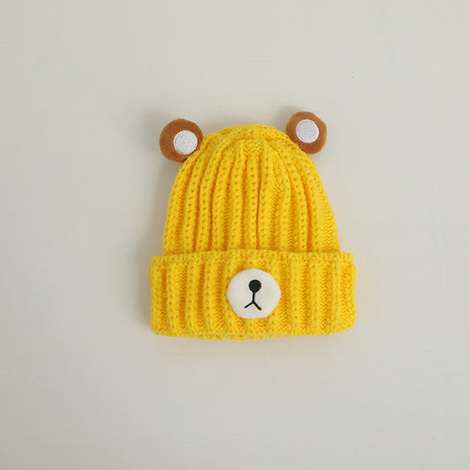 Gorro de Lana Tejido con Diseño de Osito en Colores Pastel - Image 20