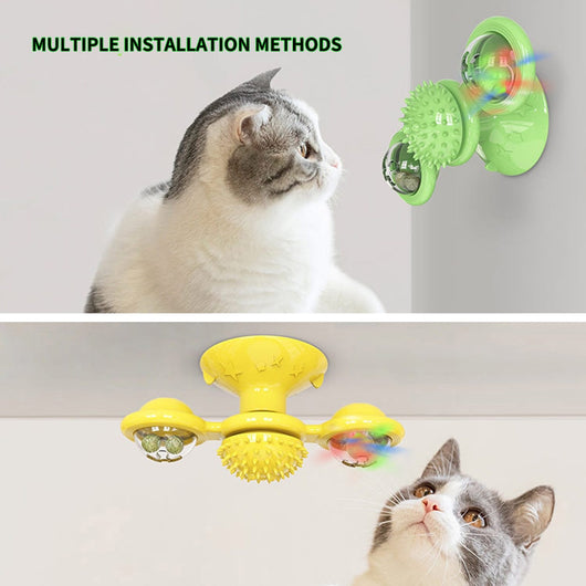 Juguete Interactivo Giratorio para Gatos - Rascador Multiusos con Limpiador Dental - Image 79