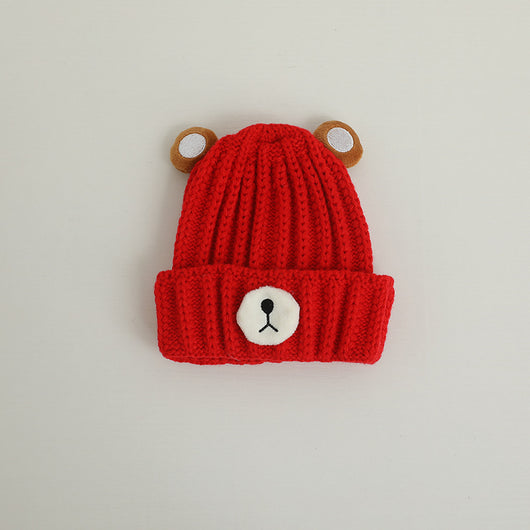 Gorro de Lana Tejido con Diseño de Osito en Colores Pastel - Image 31