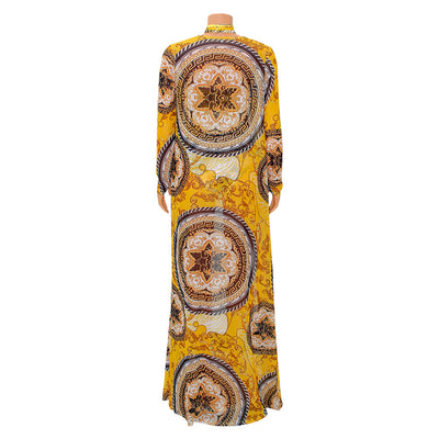 Traje de Baño Dos Piezas con Pareo Largo de Manga Larga Estampado - Image 19
