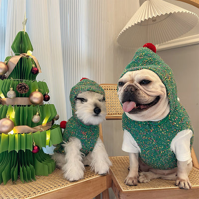 Suéter Navideño Acolchado con Capucha para Mascotas - Abrigo Cálido para Perros - Image 12