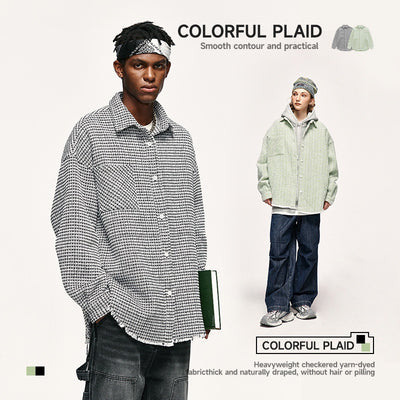 Abrigo Camisa Cuadros Otoño Invierno Oversize Borde Deshilachado - Image 8