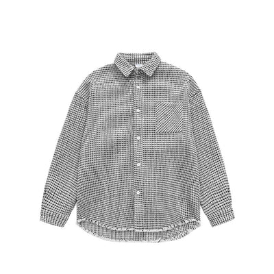 Abrigo Camisa Cuadros Otoño Invierno Oversize Borde Deshilachado - Image 10