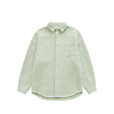 Abrigo Camisa Cuadros Otoño Invierno Oversize Borde Deshilachado - Image 15