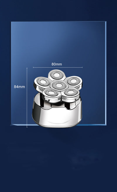 Afeitadora Eléctrica 6 en 1 para Hombre con Trimmer de Cejas y 6 Cabezales - Image 19