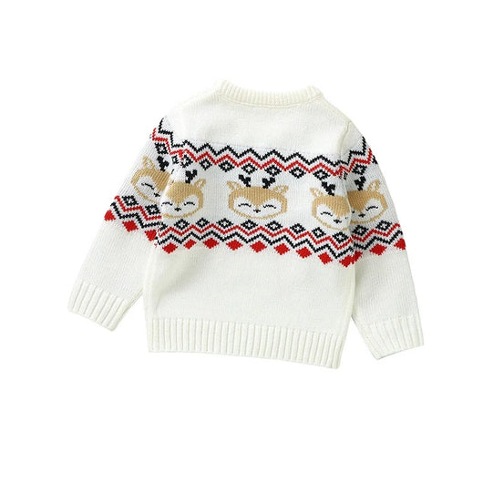 Suéter Navideño Tejido con Reno Cartoon para Niños y Niñas - Image 19