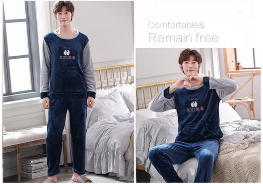 Pijama Térmico de Franela para Hombre con Diseño Infantil - Image 10