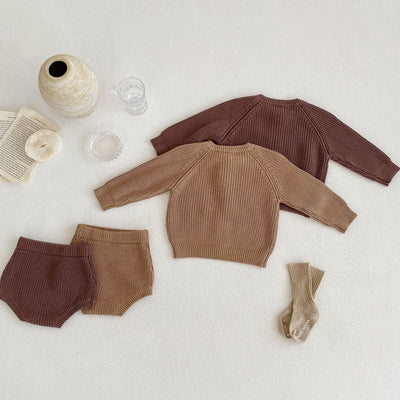 Conjunto de Abrigo Cardigan Dos Piezas en Algodón para Bebé - Image 9