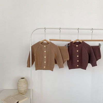 Conjunto de Abrigo Cardigan Dos Piezas en Algodón para Bebé - Image 10