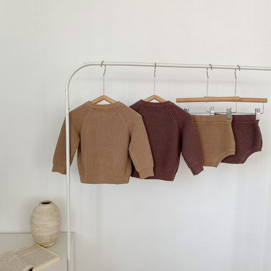 Conjunto de Abrigo Cardigan Dos Piezas en Algodón para Bebé - Image 11