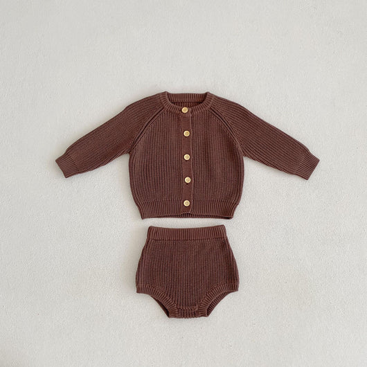 Conjunto de Abrigo Cardigan Dos Piezas en Algodón para Bebé - Image 13