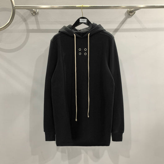 Sudadera Negra Oversize con Cordones y Largo Extendido - Image 16