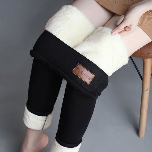 Leggings de Terciopelo Cordero Gris y Negro - Image 16