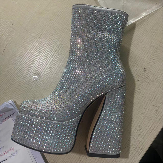 Botines Cortos con Strass Brillantes para Mujer - Image 8