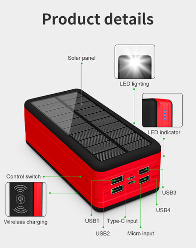 Banco de Energía Solar de Gran Capacidad con Carga Inalámbrica - Image 23