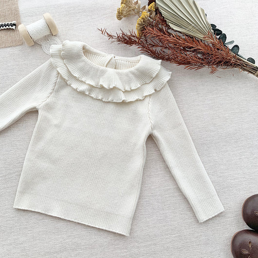Suéter Calado para Niña con Rayas Hundidas y Elástico Alto - Image 14