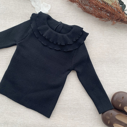 Suéter Calado para Niña con Rayas Hundidas y Elástico Alto - Image 17