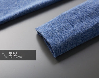 Cardigan Grueso Hombre Cuello Polo Casual Suelto - Image 8