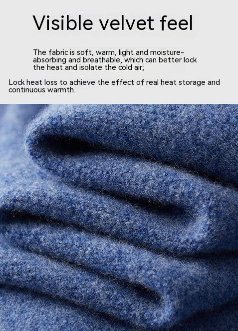 Cardigan Grueso Hombre Cuello Polo Casual Suelto - Image 14
