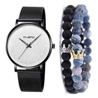 Juego de 3 Relojes de Pulsera Malla Metálica para Hombre - Estilo Ejecutivo - Image 7