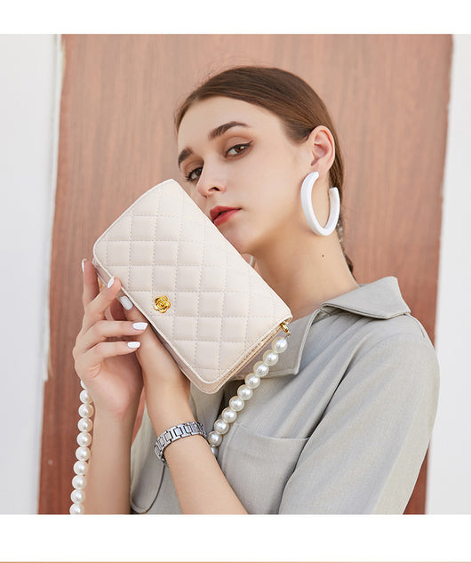 Bolso de Cadena Diamante Estilo Perfume en Cuero Pequeño - Image 13