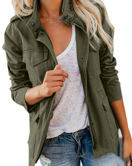 Chaqueta Casual para Mujer con Solapa y Cierre de Cremallera - Image 25