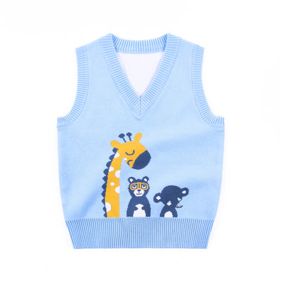 Chaleco Tejido Infantil Niño con Patrón de Venado - Abrigo Cálido - Image 10