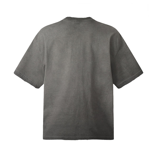 Playera Tie-dye Desgarrada de Manga Corta para Hombre