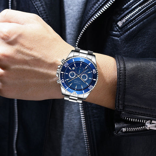 Reloj de Lujo Dorado para Hombre - Acero Inoxidable Resistente al Agua con Esfera Luminosa - Image 43