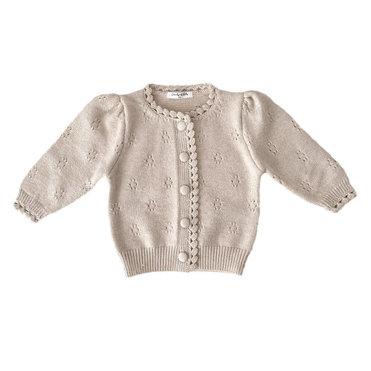 Cardigan Tejido a Mano para Niña Cuello Redondo Suéter Grueso - Image 14