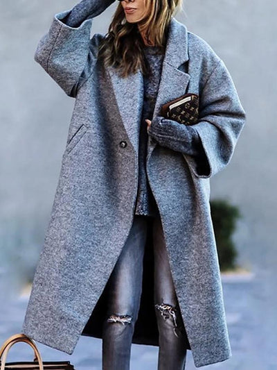 Abrigo Largo de Lana Premium para Mujer - Estilo Europeo y Americano - Image 9