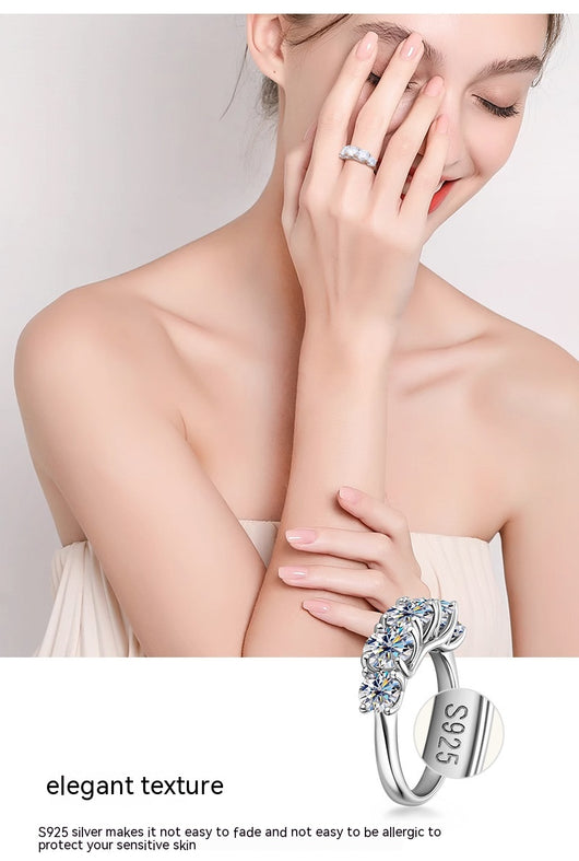 Anillo de Moissanita Lujo Europeo Plata 925 - Diseño Contemporáneo Premium - Image 16